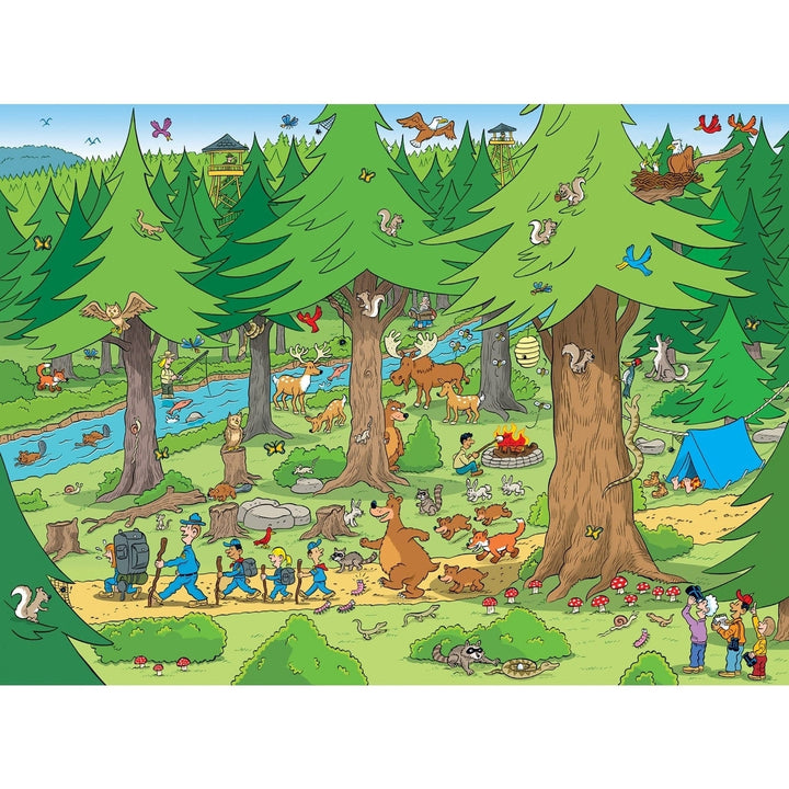 101 Things to Spot in the Woods Jigsaw Puzzle 101 Pieces 19x14 for Ages 6+ Image 2