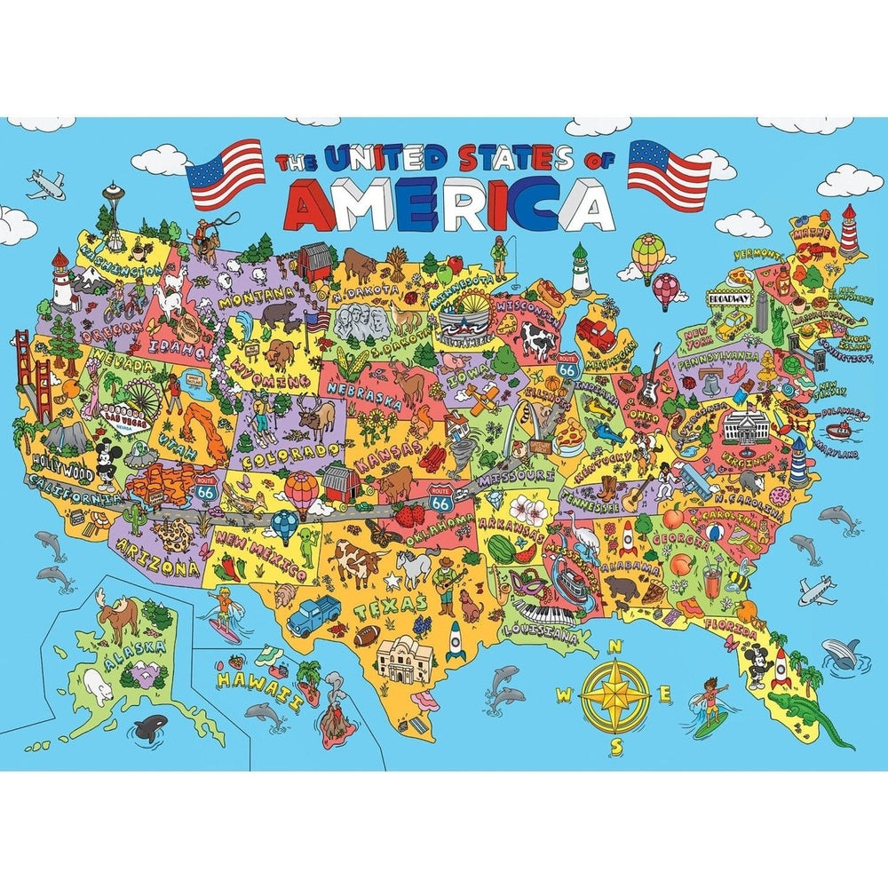 101 Things to Spot in the USA Jigsaw Puzzle 100 Pieces Kids Adventure Game Image 2