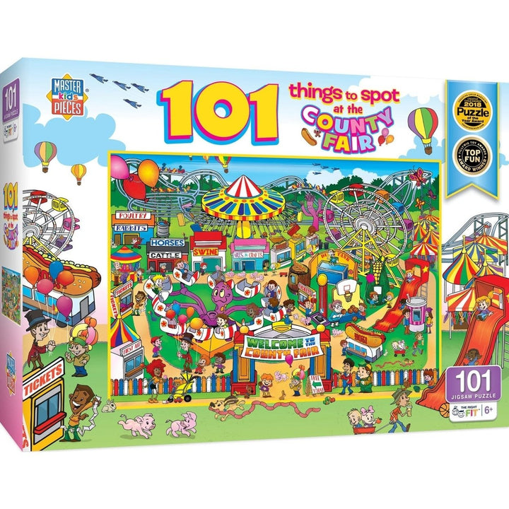 101 Things to Spot County Fair Puzzle 101 Pieces 19x14 for Ages 6 Plus Image 1