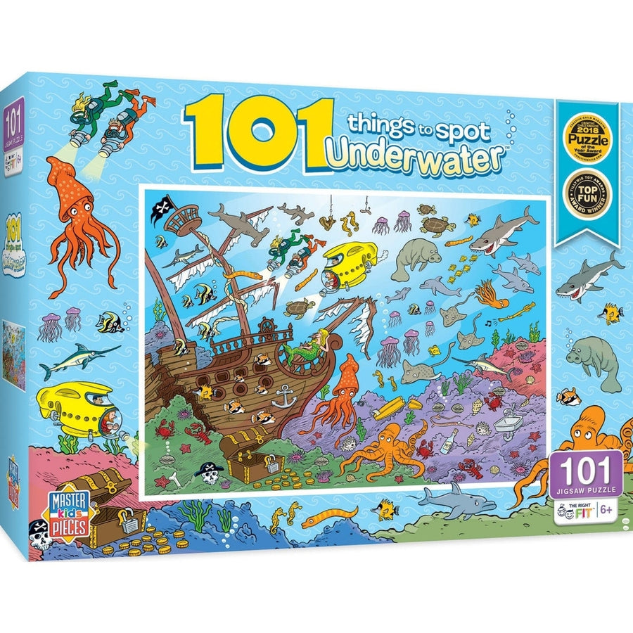 101 Things to Spot Underwater Puzzle 101 Pieces 19x14 inches For Ages 6 Plus Image 1