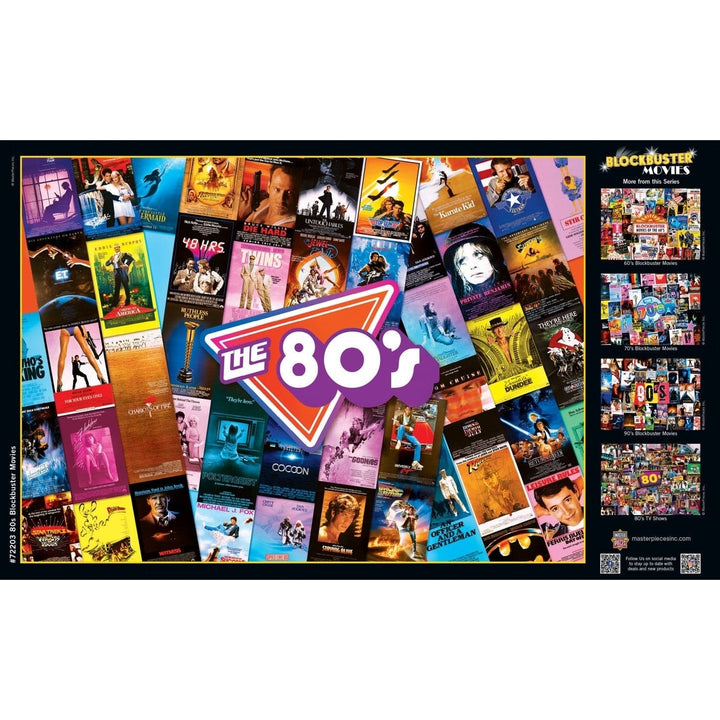 80s Blockbusters Jigsaw Puzzle 1000 Pieces Nostalgic Movie Collage Fun Image 4