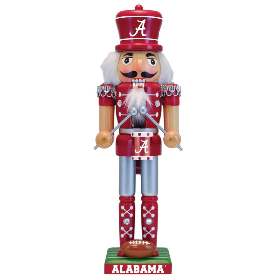 Alabama Crimson Tide Collectible Nutcracker Solid Wood Sports Decor Team Colors Image 1