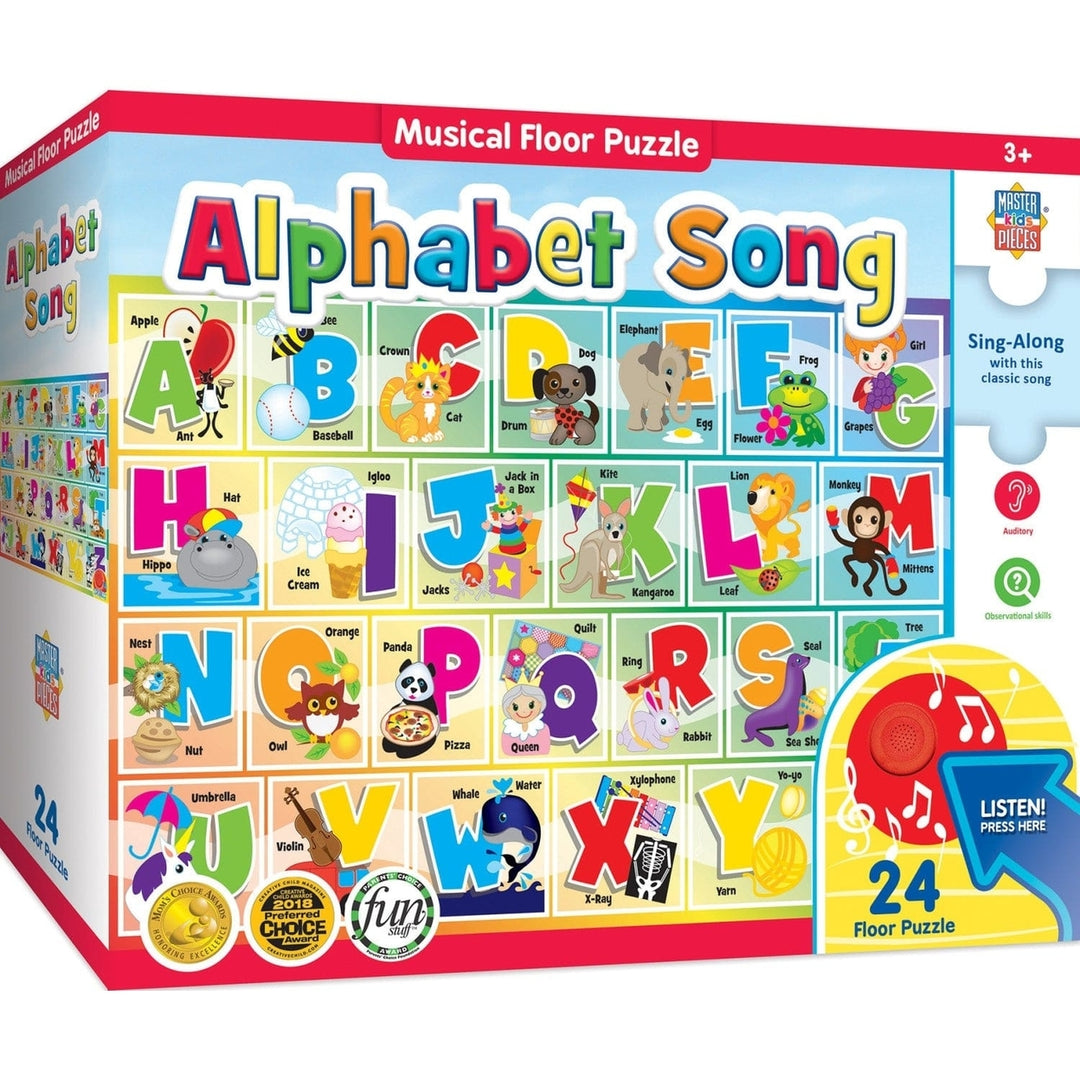 MasterPieces 24 Piece Alphabet Song Musical Floor Puzzle Kids Educational 18x24 Image 1