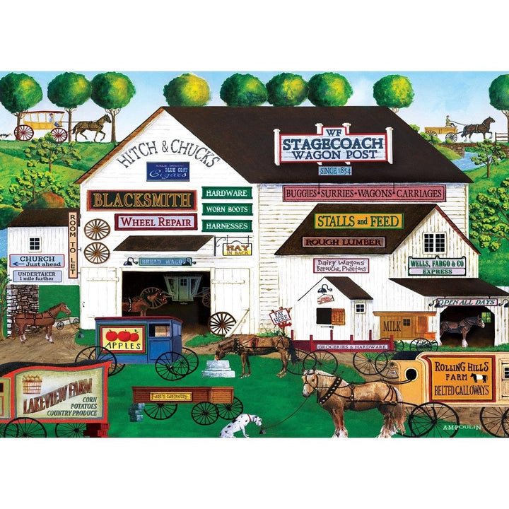 Americana - Free Wheeling 500 Piece EZ Grip Jigsaw Puzzle Image 2