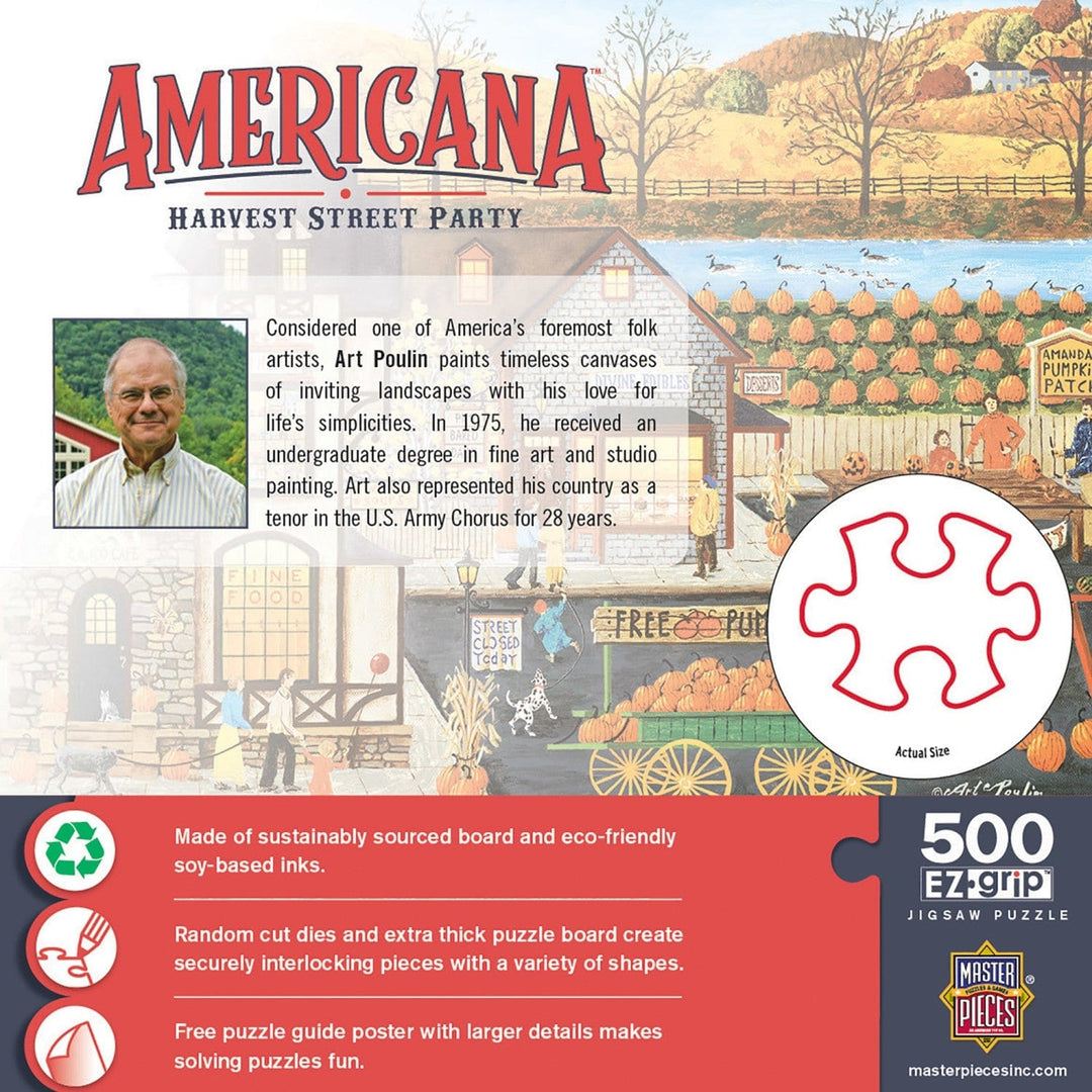 Americana - Harvest Street Party 500 Piece EZ Grip Jigsaw Puzzle Image 3