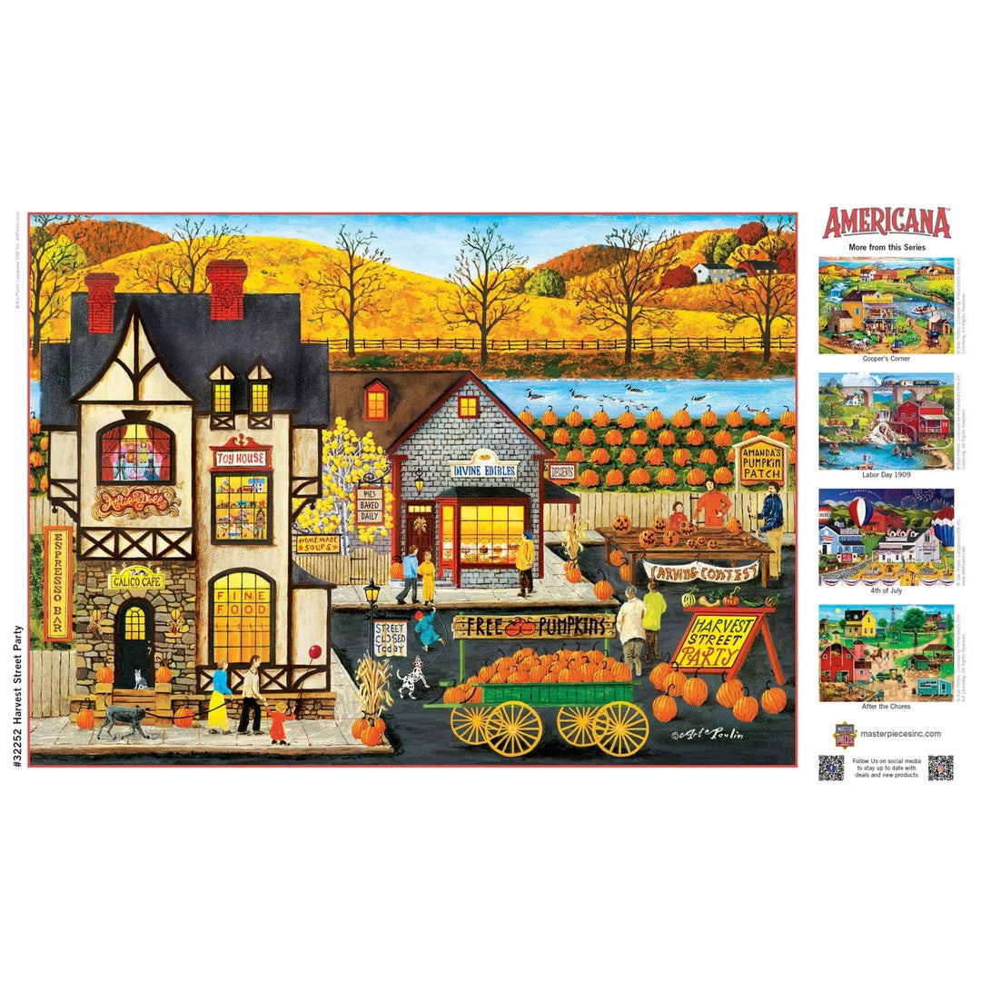 Americana - Harvest Street Party 500 Piece EZ Grip Jigsaw Puzzle Image 4