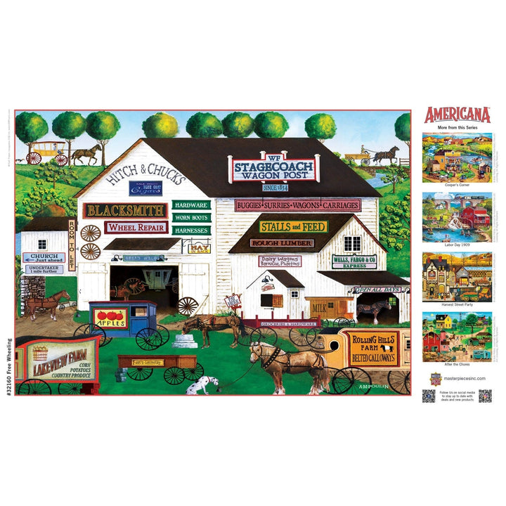 Americana - Free Wheeling 500 Piece EZ Grip Jigsaw Puzzle Image 4