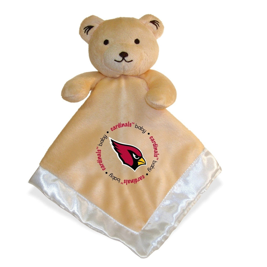 Arizona Cardinals Bear Tan Plush Security Toy 14"x14" Embroidered Logo Image 1