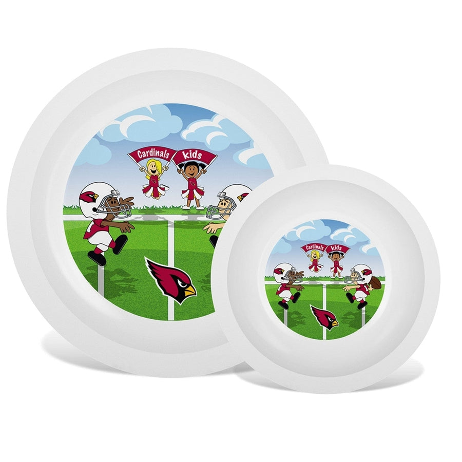 Arizona Cardinals Baby Plate and Bowl Set Dishwasher Safe BPA Free Sports Gear Image 1