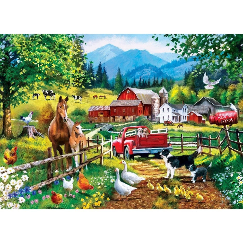 MasterPieces Art Gallery White Dove Farm 1000 Piece Jigsaw Puzzle 19.25x26.75 Image 2