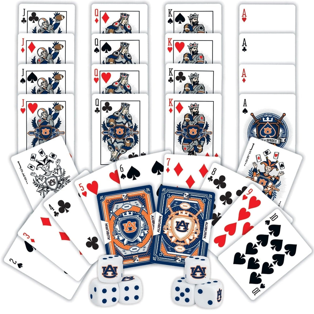 Auburn Tigers Playing Cards and Dice Set 2-Pack Team Logo Officially Licensed Image 2