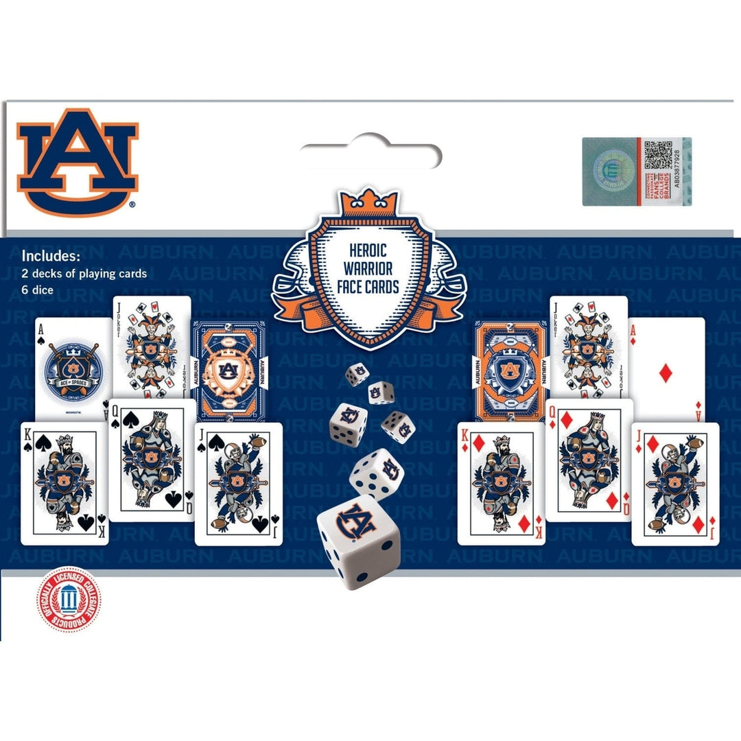 Auburn Tigers Playing Cards and Dice Set 2-Pack Team Logo Officially Licensed Image 3