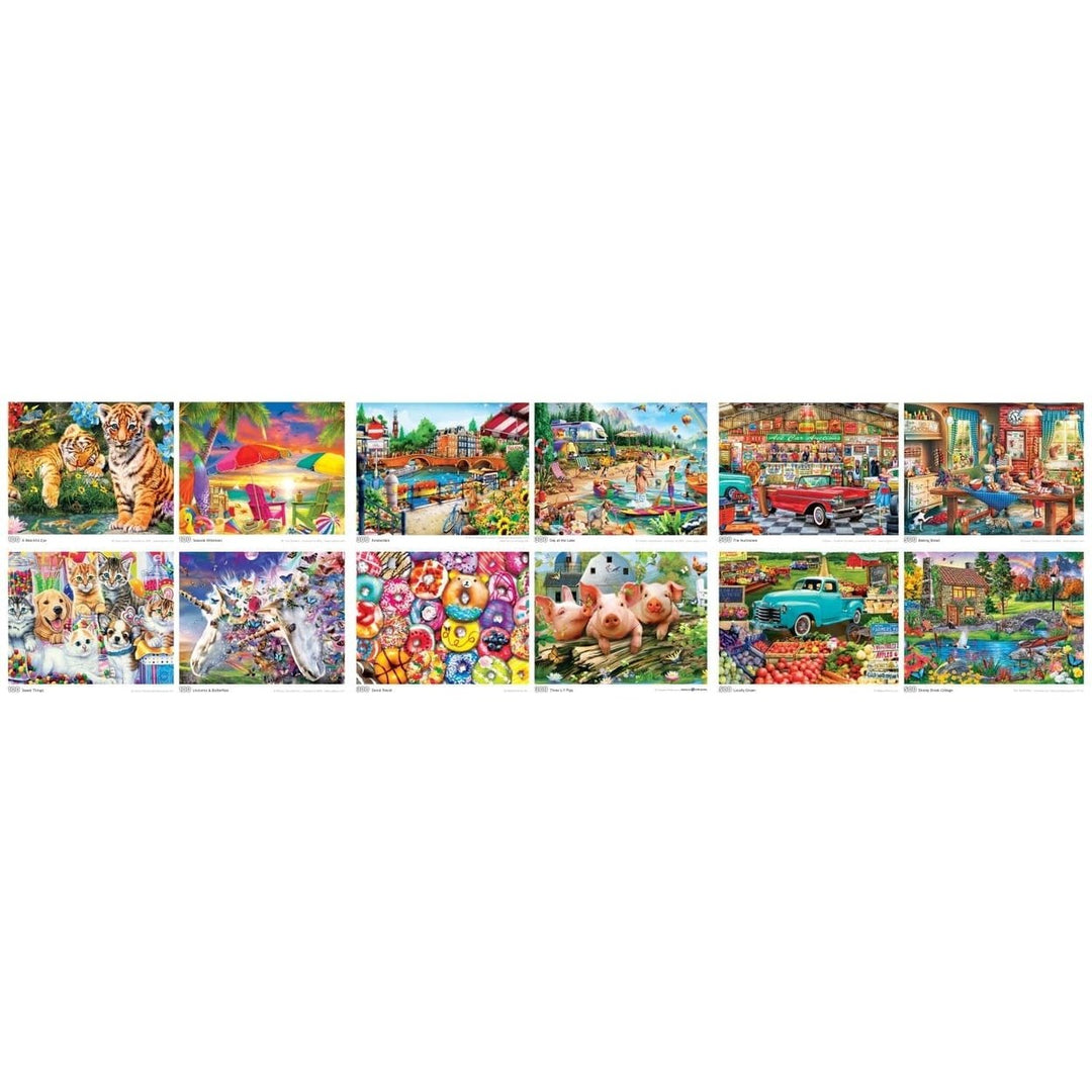 MasterPieces Artist Gallery Jigsaw Puzzle Collection 12 Pack with Poster Image 6