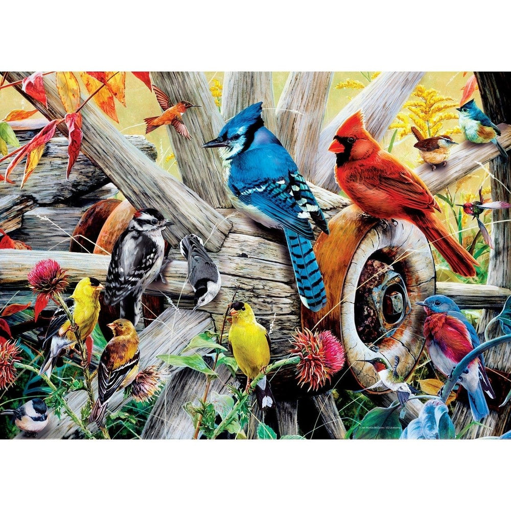 Audubon Backyard Birds 1000 Piece Jigsaw Puzzle 19.25 x 26.75 Recycled Material Image 2