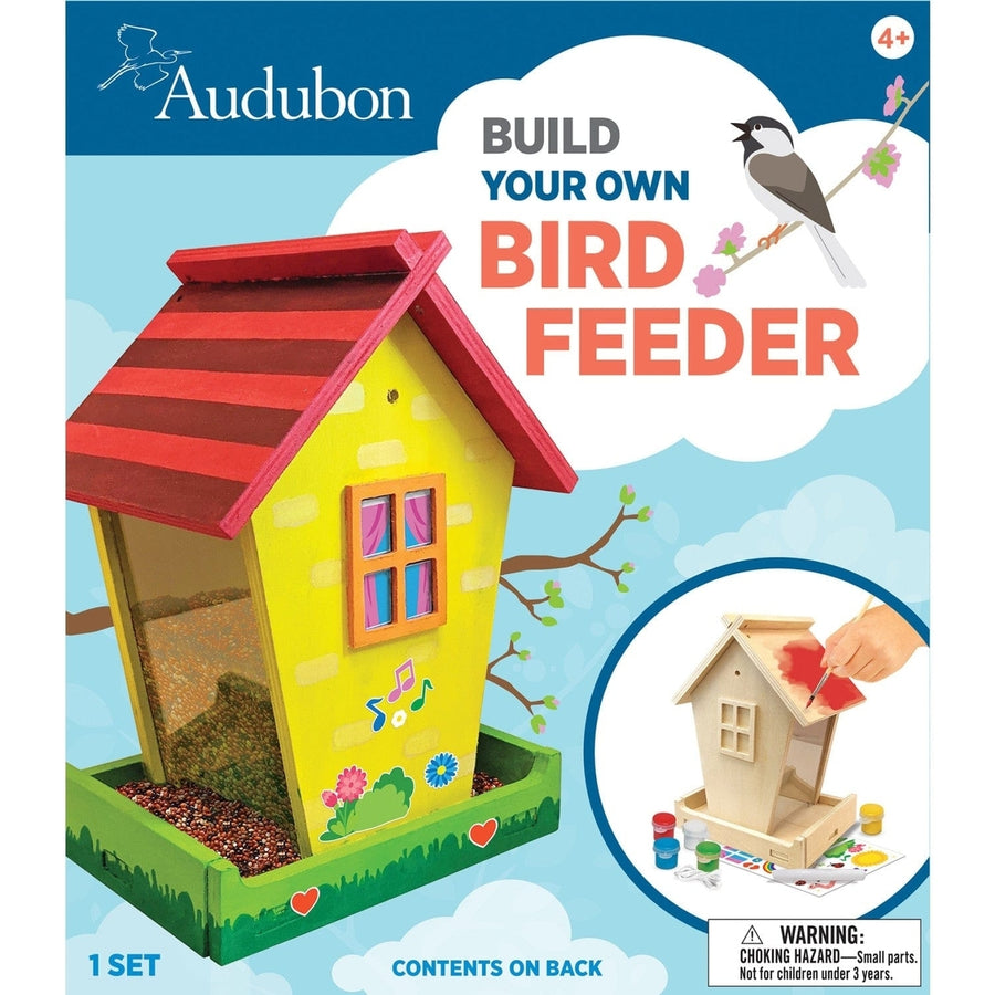 Audubon Bird Feeder Craft Kit Wood Build and Paint Set for Kids Outdoor Fun Image 1