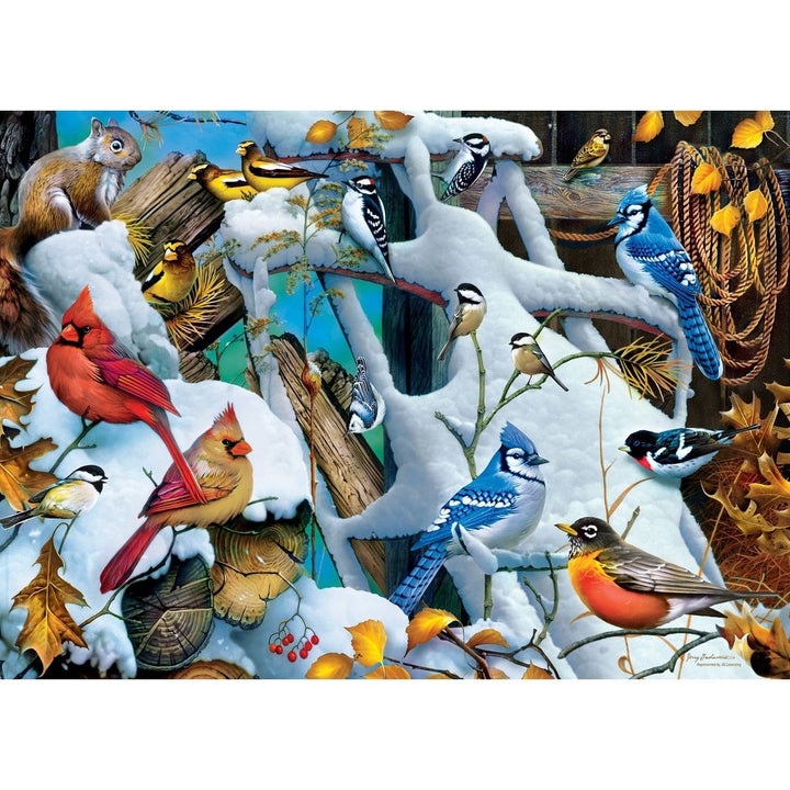 Audubon Snow Birds 1000 Piece Jigsaw Puzzle MasterPieces 19.25 x 26.75 Inches Image 2