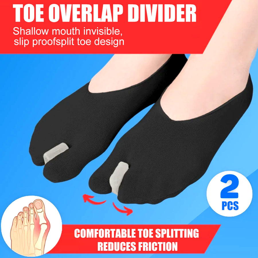 1Pair Big Bone Orthopedic Bunion Correction Pedicure Socks Silicone Hallux Valgus Corrector Braces Toes Separator Feet Image 1