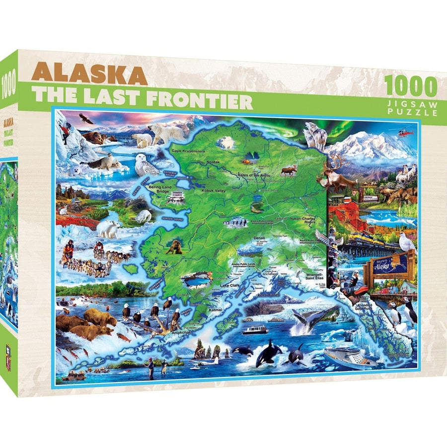 Masterpieces Alaska National Park 1000 Piece Jigsaw Puzzle Recycled Board Image 1