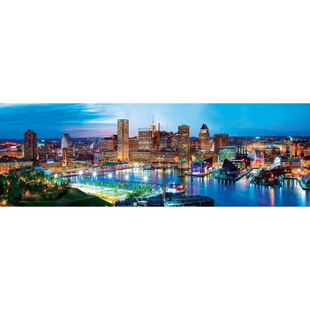 American Vista Baltimore 1000 Piece Jigsaw Puzzle Panoramic City View 27"x20" Image 2