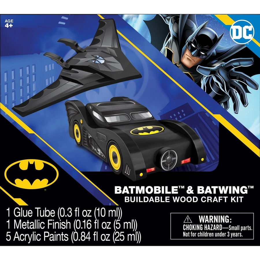 Batman - Batmobile and Batwing Wood Craft Kit Image 1