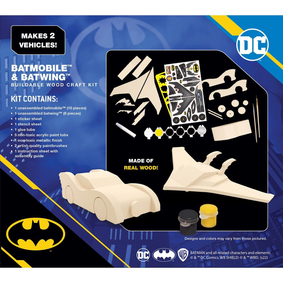 Batman - Batmobile and Batwing Wood Craft Kit Image 3