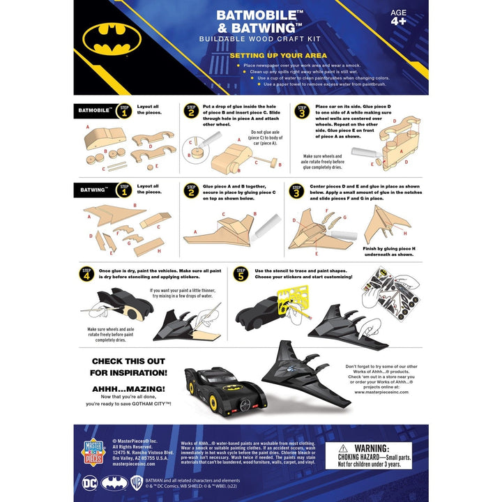 Batman - Batmobile and Batwing Wood Craft Kit Image 4