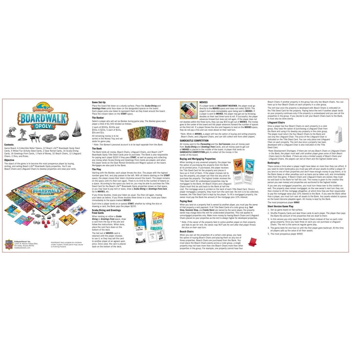 Beach Life Boardwalk Opoly Game MasterPieces 2-6 Players Ages 8+ Fun Facts Image 4