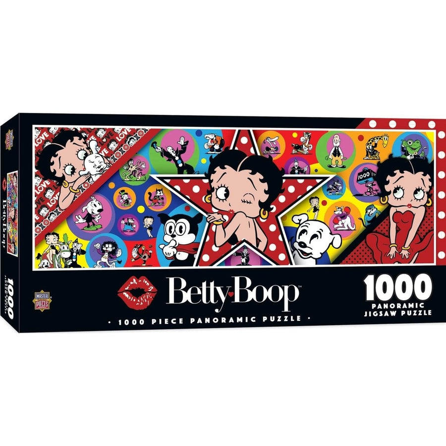 Betty Boop 1000 Piece Panoramic Jigsaw Puzzle Recycled Material 13x39 inches Image 1