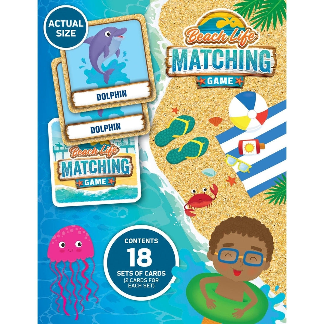 MasterPieces Beach Life Matching Game Family Fun Activity Ages 3 and Up Image 3