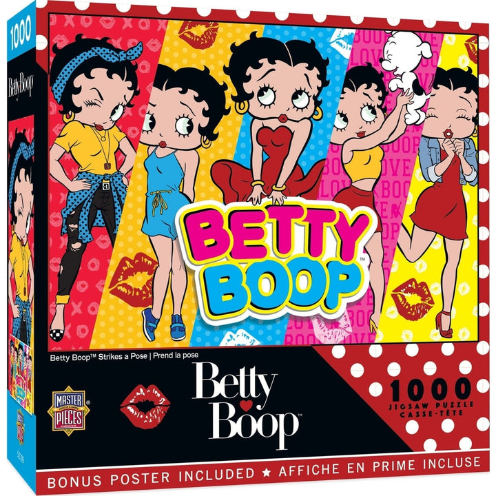 Betty Boop Strikes a Pose 1000 Piece Jigsaw Puzzle Cartoon Pinup Collectible Image 1