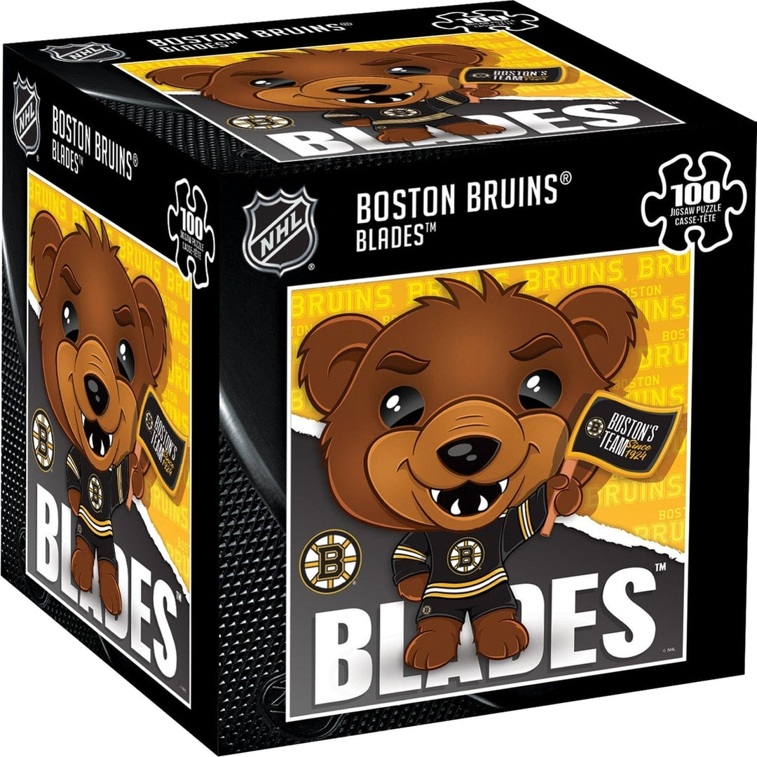 Boston Bruins Blades the Bruin 100 Piece Jigsaw Puzzle 10x10 NHL Collectible Image 1