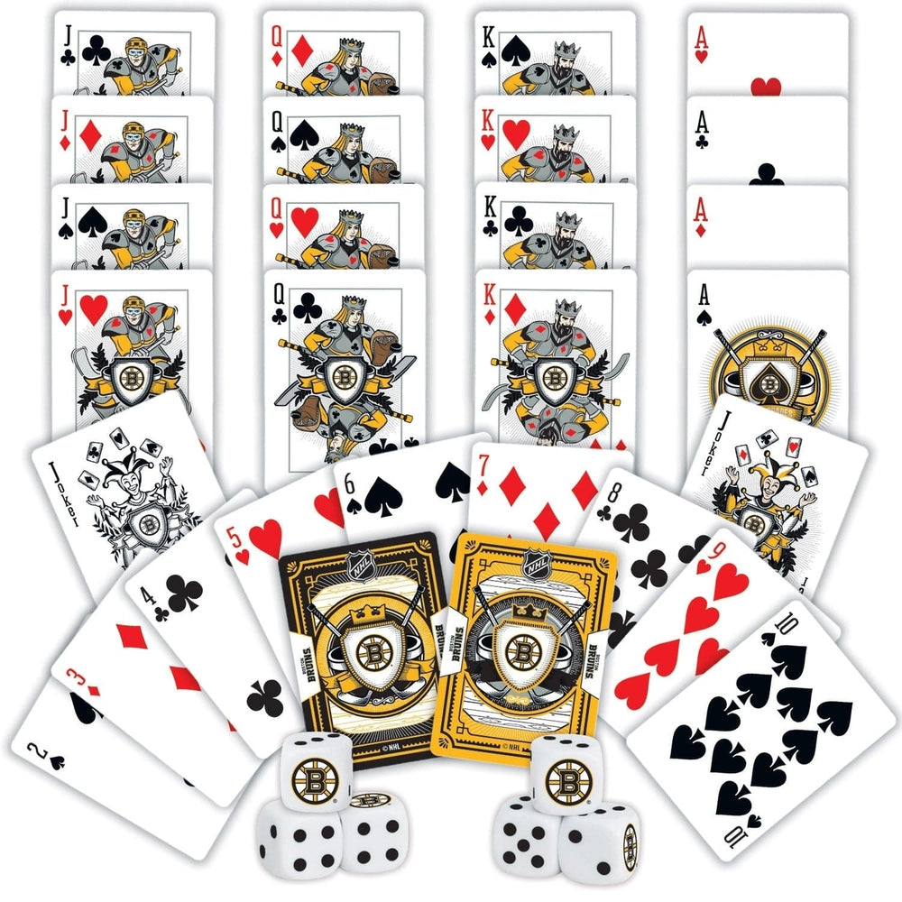 Boston Bruins Playing Cards Dice Set 2-Pack NHL Casino Style Gaming Cards Image 2