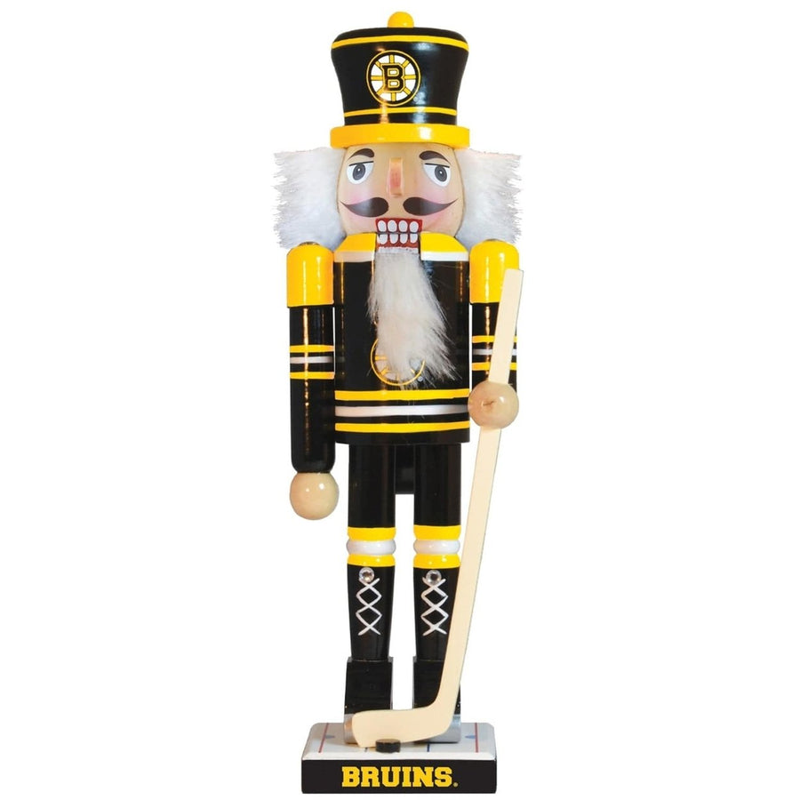 Boston Bruins Collectible Nutcracker Solid Wood Handcrafted NHL Team Decor Image 1