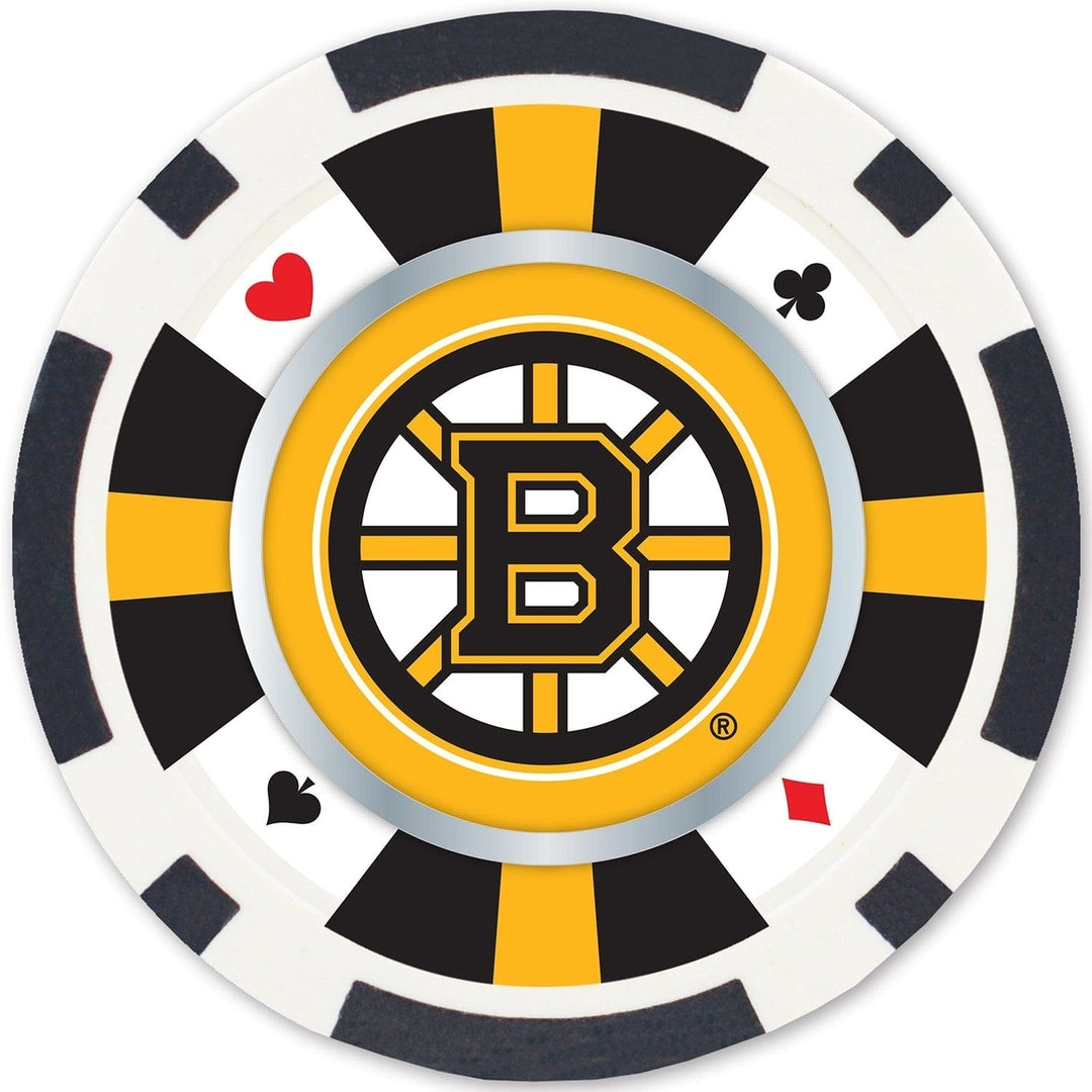 Boston Bruins 100 Piece Casino Style Poker Chips Team Design 11.5g Image 3