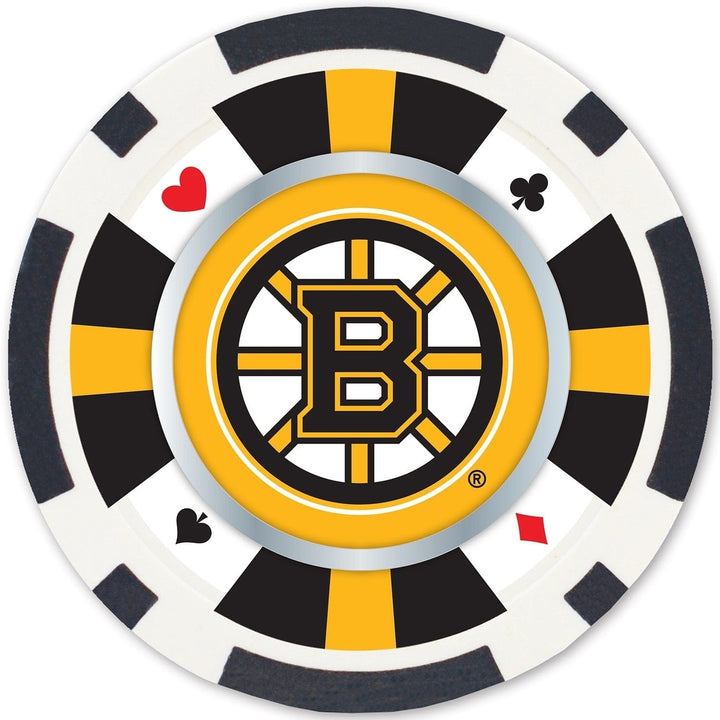 Boston Bruins 100 Piece Casino Style Poker Chips Team Design 11.5g Image 3