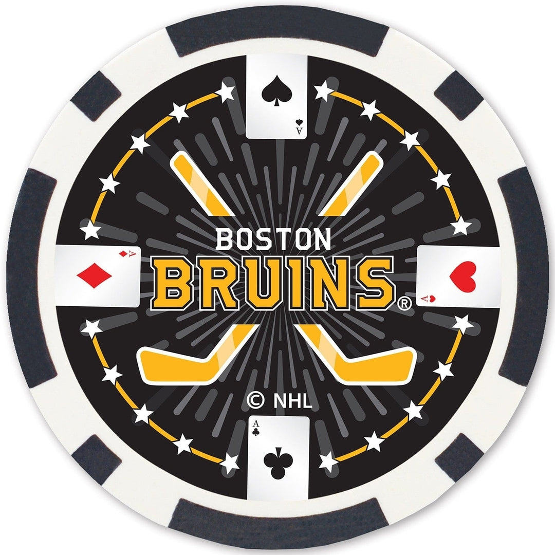 Boston Bruins 100 Piece Casino Style Poker Chips Team Design 11.5g Image 4