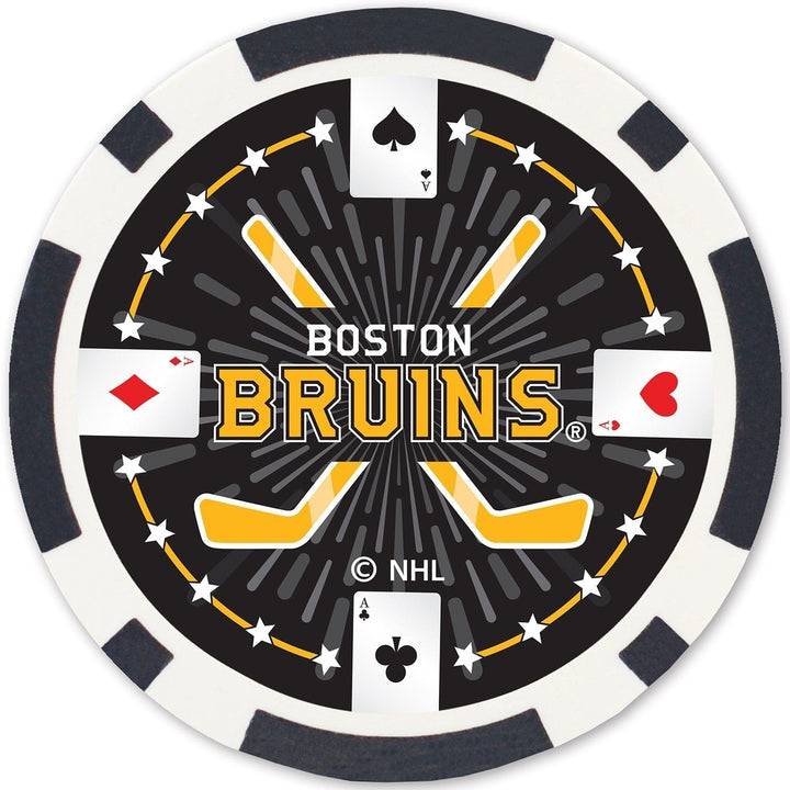 Boston Bruins 100 Piece Casino Style Poker Chips Team Design 11.5g Image 4