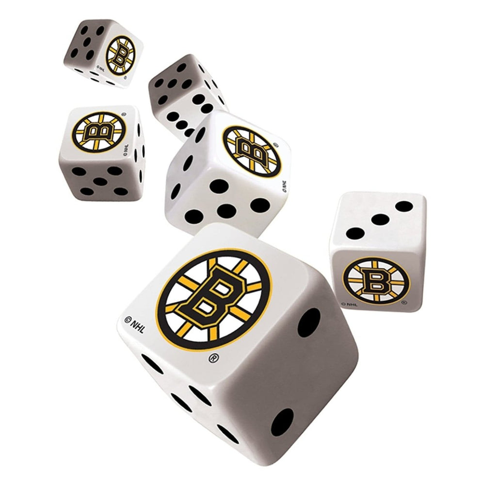 Boston Bruins Dice Set 6-Piece D6 Gaming Dice Officially Licensed Team Colors Image 2