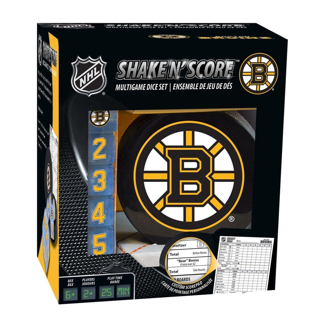 Boston Bruins Shake n Score Dice Game Official NHL Team Travel Game Image 1