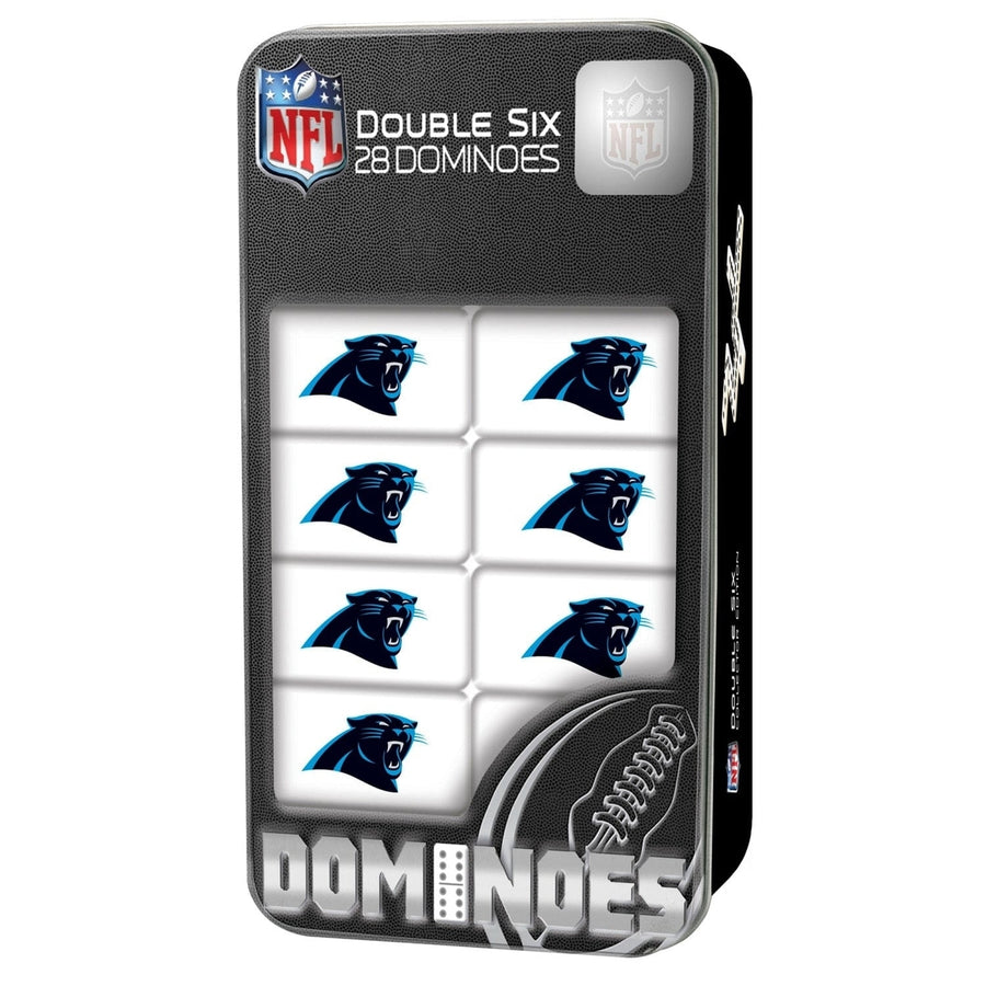 Carolina Panthers Dominoes Set Officially Licensed NFL Collectible Tin 28 Pieces Image 1