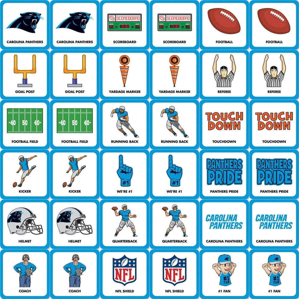 Carolina Panthers Matching Game NFL Family Memory Card Game 18 Pairs Fun Image 2