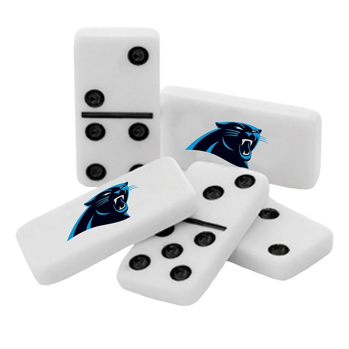 Carolina Panthers Dominoes Set Officially Licensed NFL Collectible Tin 28 Pieces Image 2