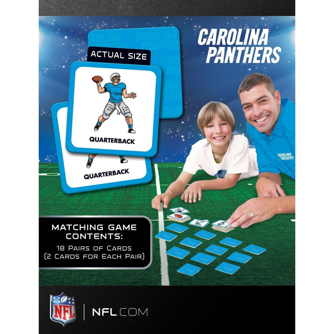 Carolina Panthers Matching Game NFL Family Memory Card Game 18 Pairs Fun Image 3