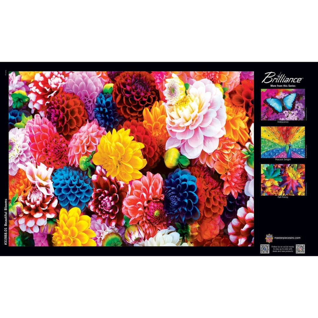 MasterPieces 500 Piece Jigsaw Puzzle Brilliance Dazzling Blooms Recycled Material Image 4