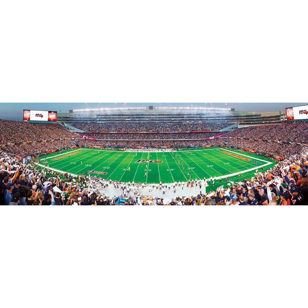 Chicago Bears 1000 Piece Panoramic Jigsaw Puzzle Center View 13x39 NFL Image 2