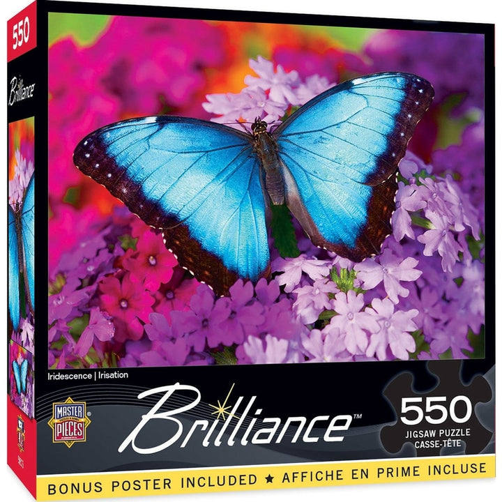 MasterPieces Brilliance Iridescence 550 Piece Puzzle Butterfly 24x18 Recycled Image 1