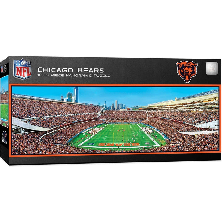 Chicago Bears - 1000 Piece Panoramic Jigsaw Puzzle - End View Image 1