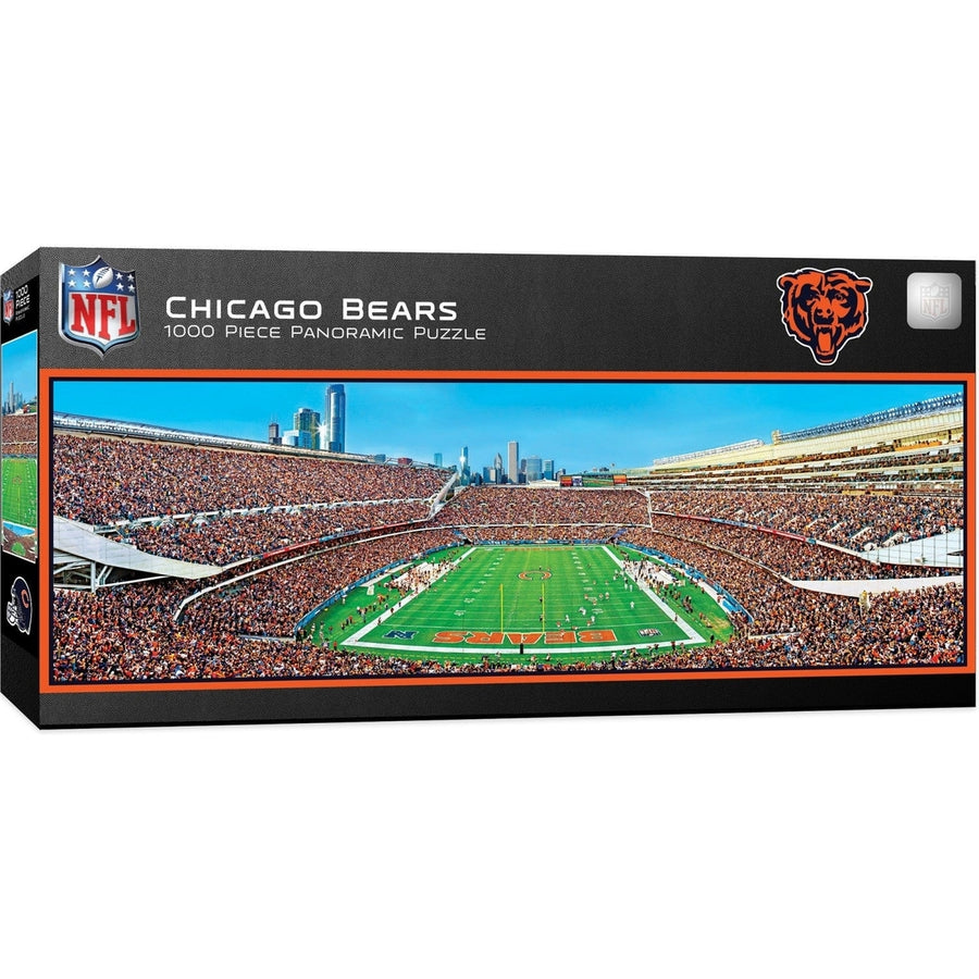 Chicago Bears - 1000 Piece Panoramic Jigsaw Puzzle - End View Image 1