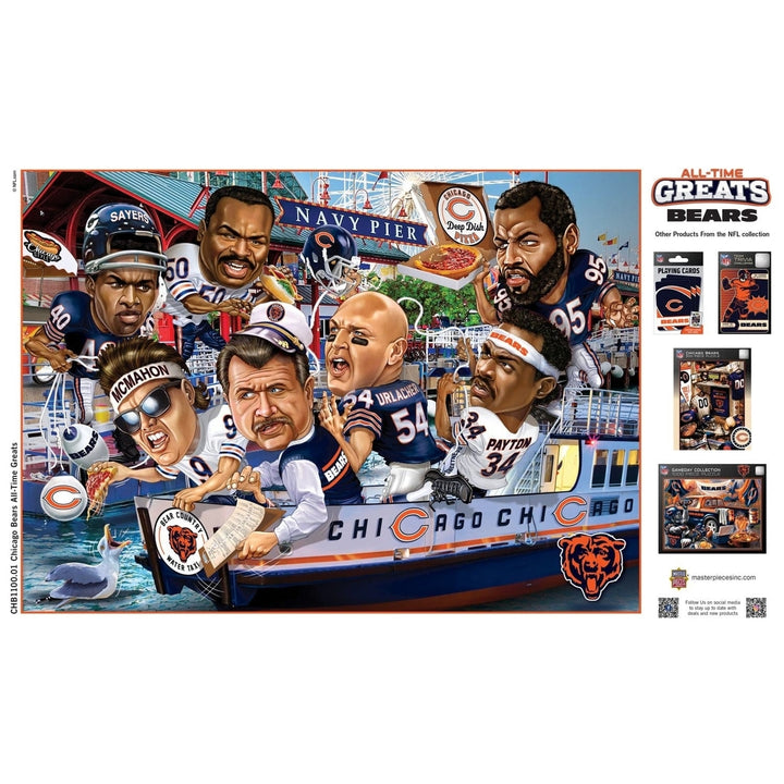 Chicago Bears 500 Piece Jigsaw Puzzle MasterPieces NFL Greats Recycled Material Image 4