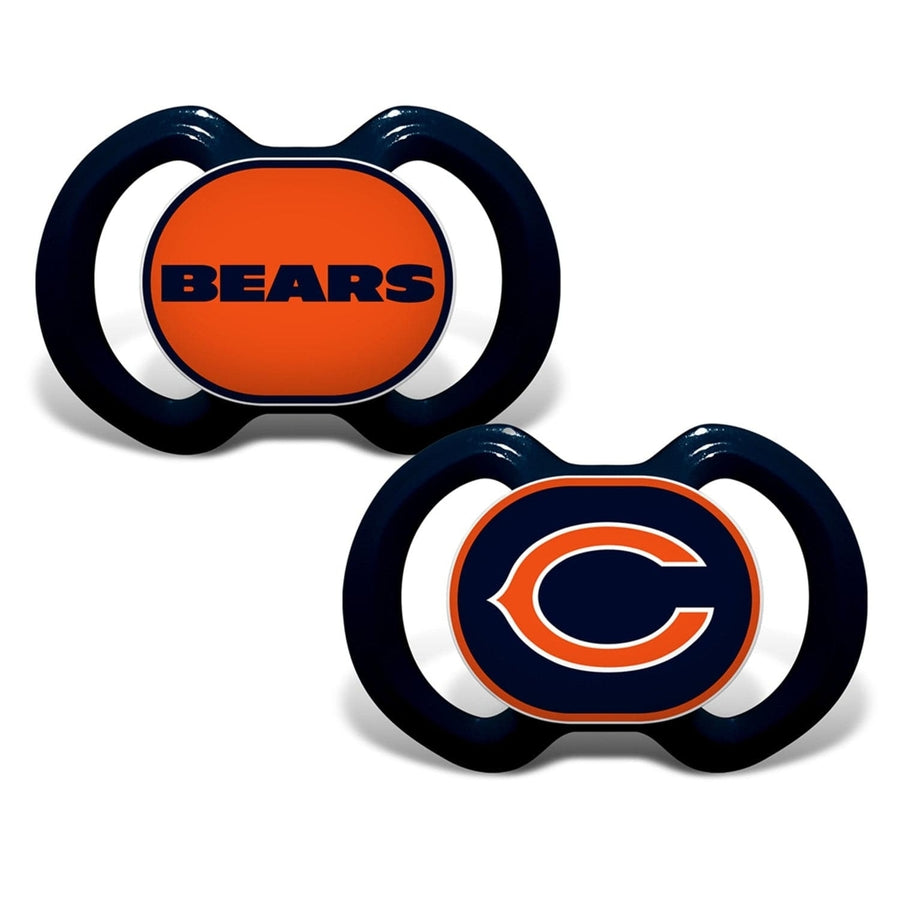 Chicago Bears Pacifier 2-Pack NFL Baby Soothers BPA-Free Orthodontic Silicone Image 1